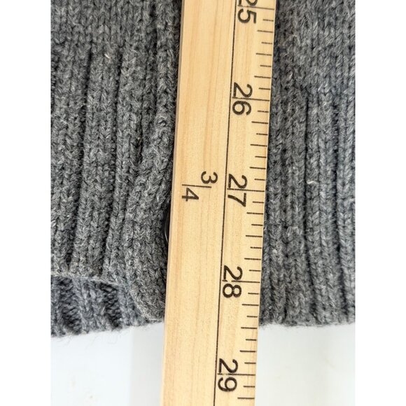 Banana Republic Wool Blend Shawl Cardigan Sweater Mens M Gray Aztec Button Up Ac - Picture 10 of 13